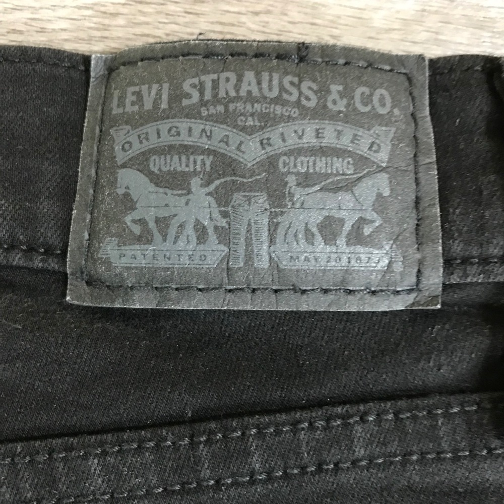 Levi's 724 High Rise Straight Jeans Black Denim Size 27 Womens Stretch Leg - Picture 6 of 8